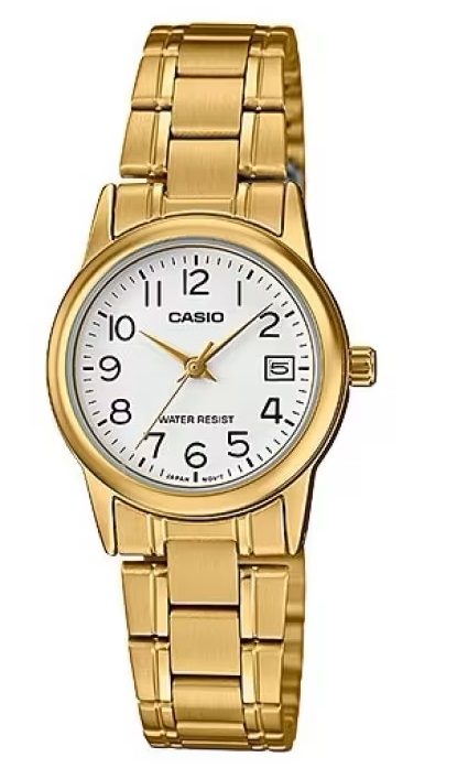 CASIO COLLECTION Mod. LADY DATE, GOLD - WHITE