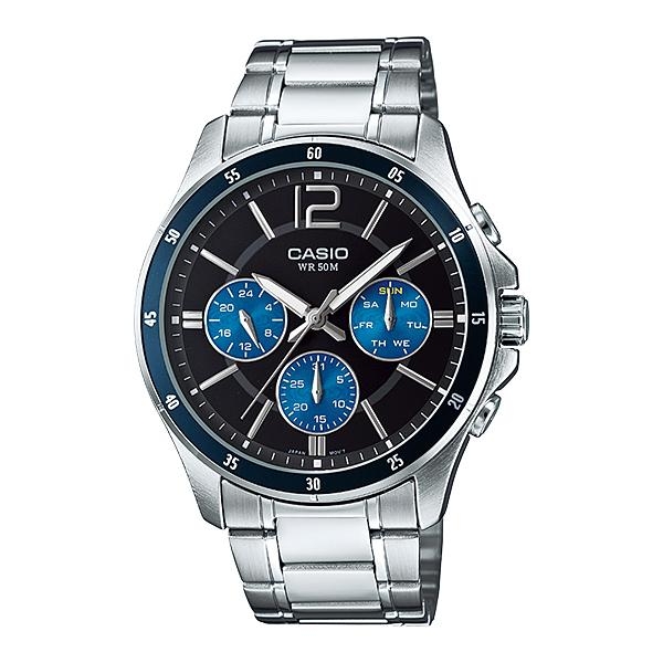 CASIO COLLECTION Mod. MULTIFUNCTION CALENDAR - BLACK &amp; BLUE