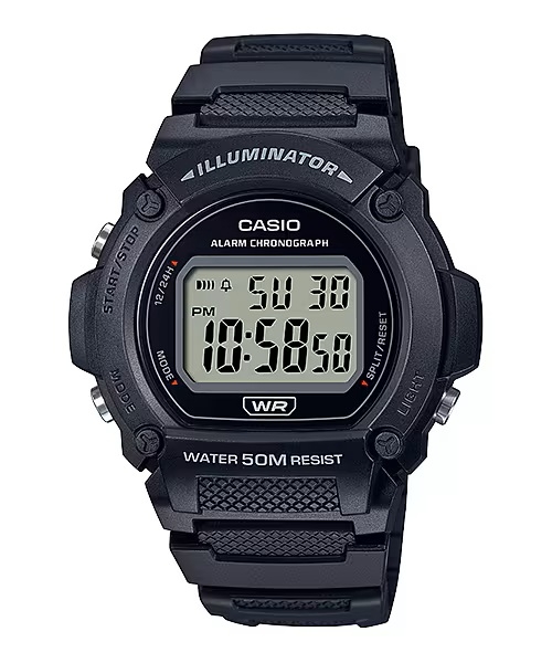 CASIO TIMELESS COLLECTION Mod. SPORT- ILLUMINATOR WR 50M, ALARM, CHRONOGRAPH