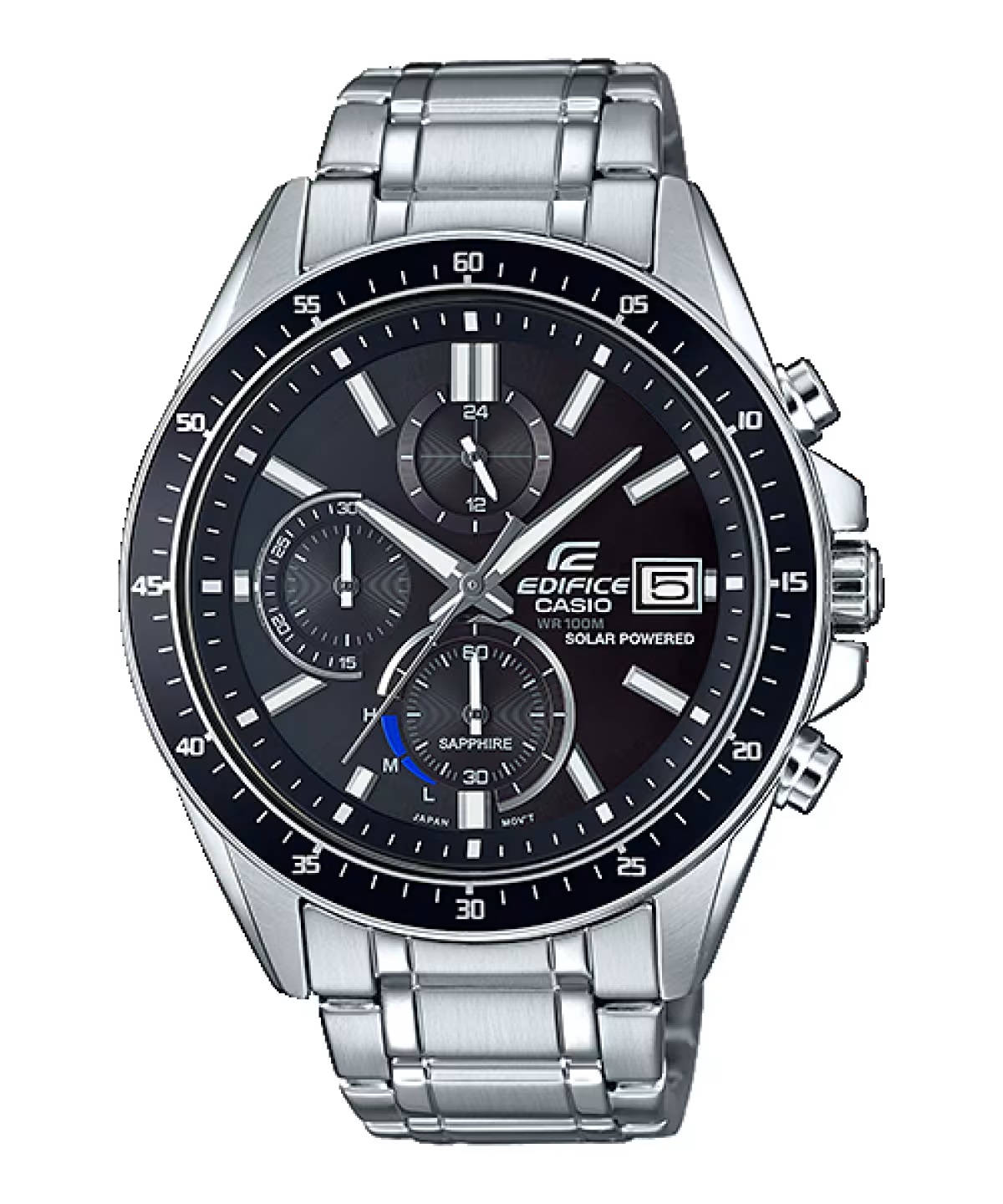 CASIO EDIFICE SLIM Mod. SOLAR POWERED CHRONOGRAPH - BLACK