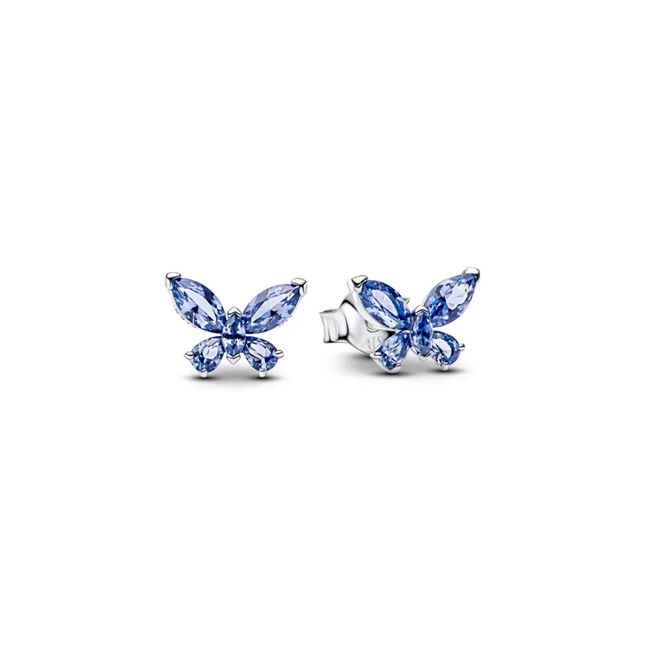 PANDORA Mod. BLUE SPARKLING BUTTERFLY STUD EARRINGS