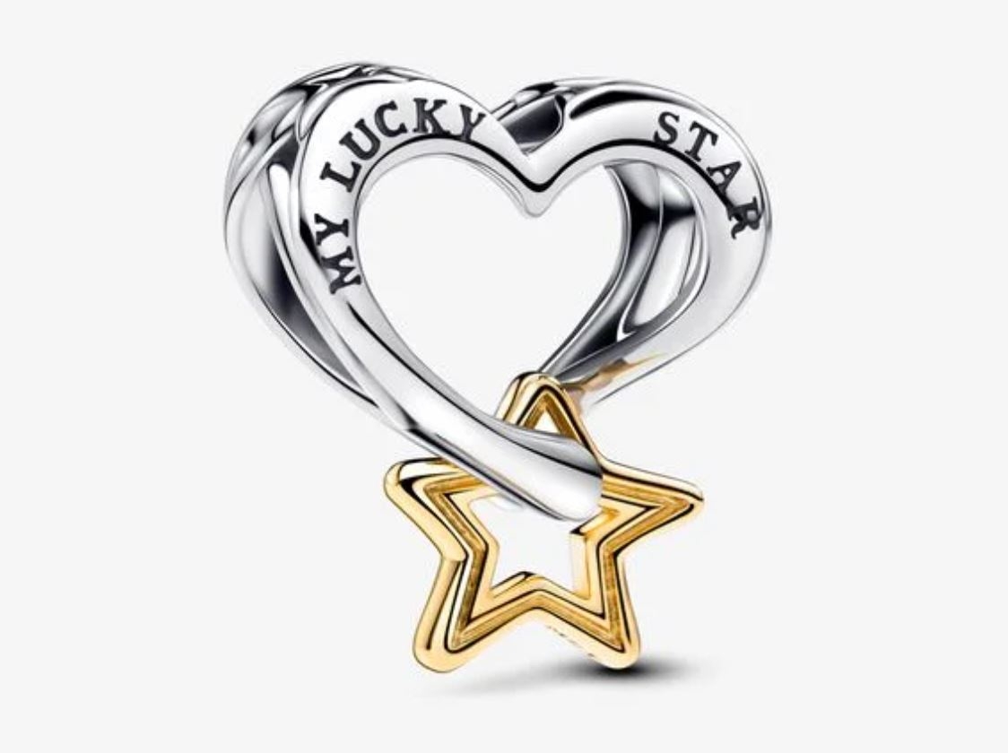 PANDORA Mod. OPENWORK HEART AND STAR CHARM