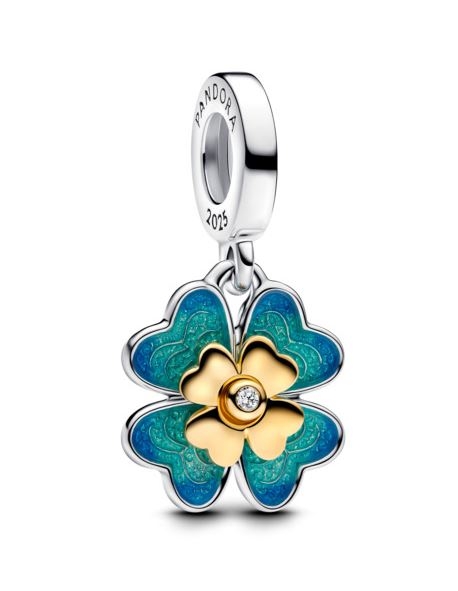 PANDORA Mod. 2025 FOUR LEAF CLOVER LAB-GROWN DIAMOND DANGLE CHARM