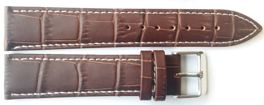 CROCO LOOK Brown - 22 mm