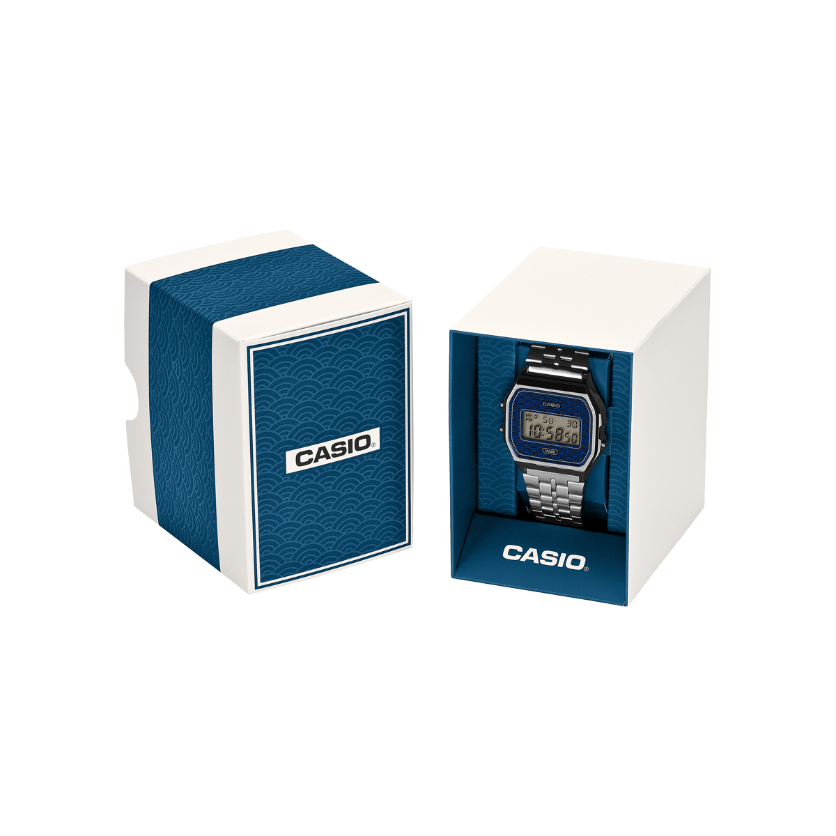 CASIO VINTAGE Mod. ICONIC - TRADITIONAL SEIGAIHA PATTERN Limited Edition - BLUE