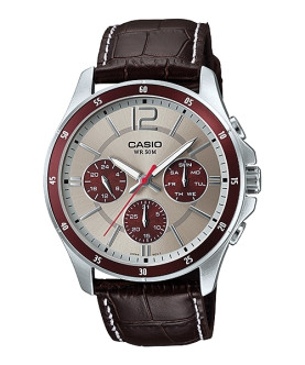 CASIO COLLECTION Mod. MULTIFUNCTION CALENDAR, LEATHER - TWO TONES
