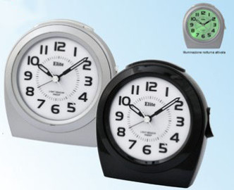 ELITE SVEGLIA ANALOGICA NERA / BLACK ALARM CLOCK