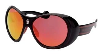 MONCLER SUNGLASSES Mod. BLACK &amp; RED OVAL ***SPECIAL PRICE***