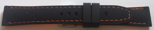 SILICONE SOFT TOUCH Black/Orange - 24 mm