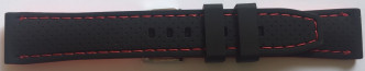 SILICONE SOFT TOUCH Black/Red - 24 mm