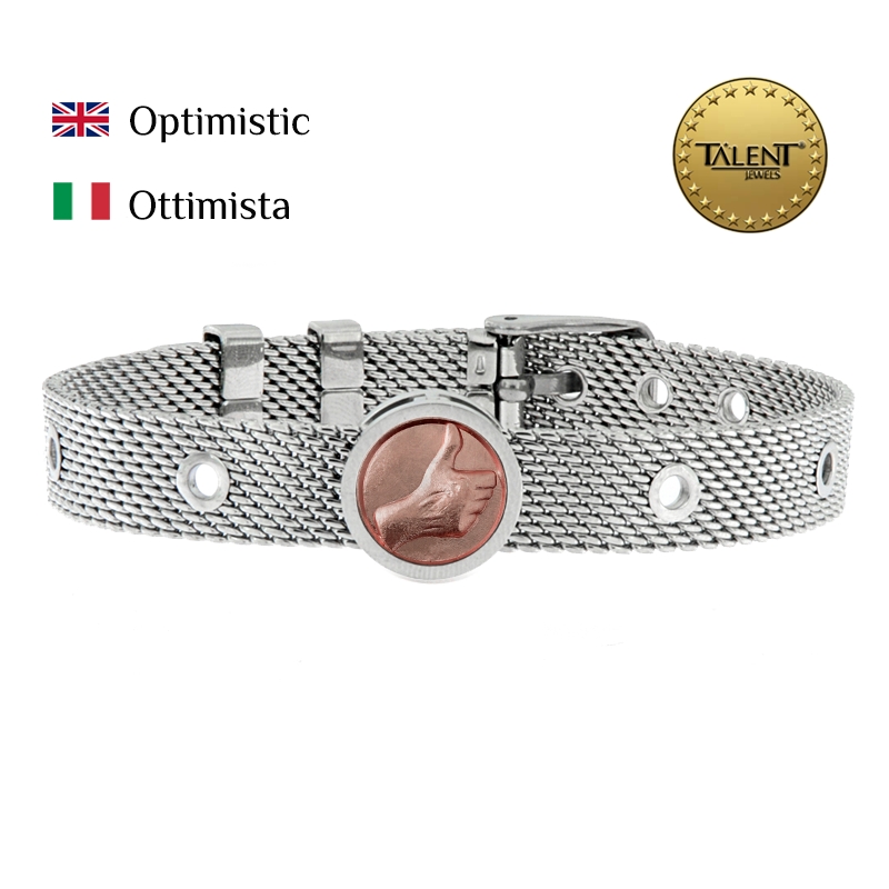 Il MEZZOMETRO Mod. I LOVE YOU SILVER BUCKLE EDITION - PINK - Bracciale in silicone/silicone bracelet