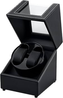 Watch Winder for 2 Watches – Faux Leather / Carica Orologio 2 orologi – Similpelle