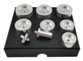 Assortimento 7 tasselli in alluminio &amp; derlin per installare ghiere - Set of 7 aluminum &amp; derlin dowels to place watch bezels